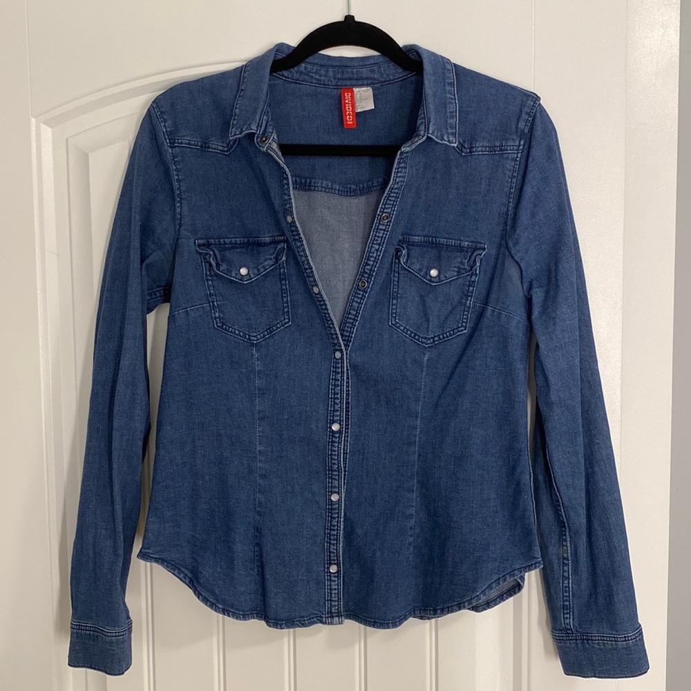 H&M dark denim jacket size 12